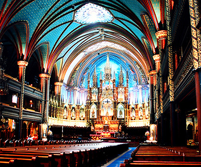 Registro fotográfico - Basílica Notre-Dame de Montreal Canadá.
